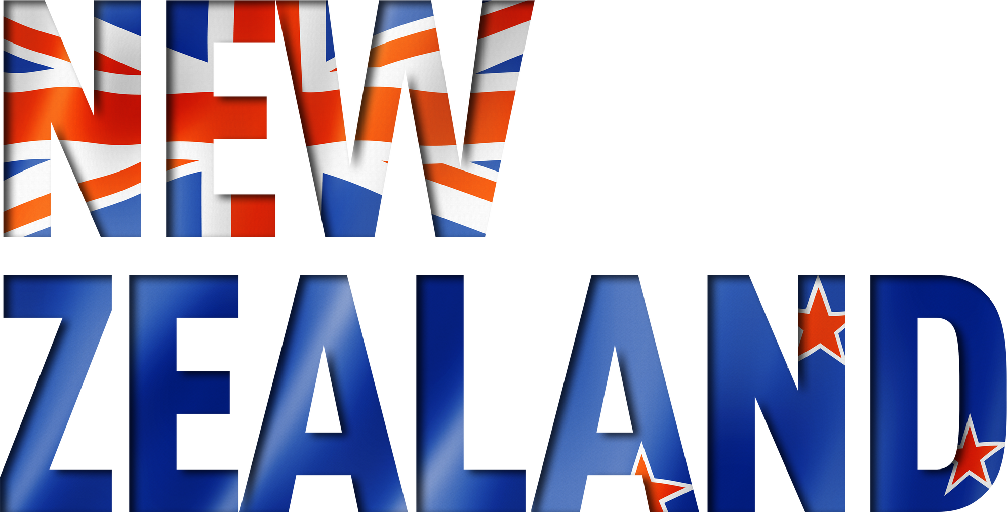 new zealand flag text font