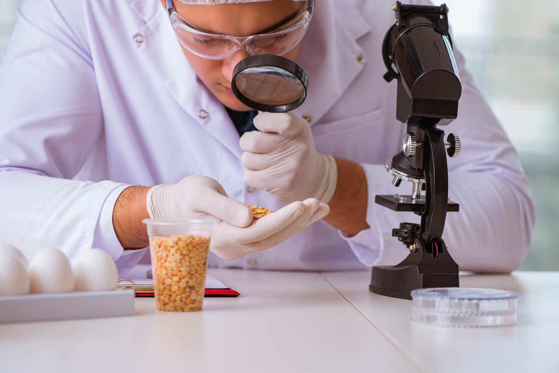 Nutrition Expert Testing Food Products in Lab